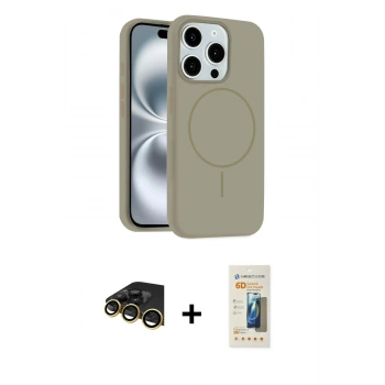 MARSİLYAN™- iPhone 14 Pro Max Kılıf Yankı Form Serisi - Siyah 6D Mat Seramik Hayalet Nano Ekran Koruyucu + Raze Metal Kamera Lens - GD