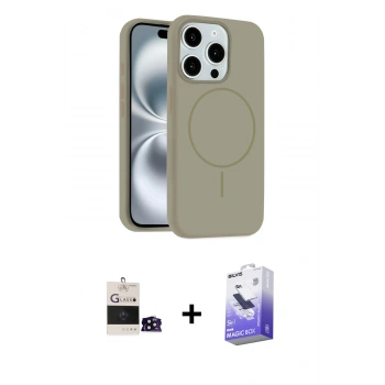 MARSİLYAN™- iPhone 14 Pro Max Kılıf Yankı Form Serisi - Siyah Bilvis 5in1 5D Magic Hayalet Cam Ekran Koruyucu + Bilvis Titan Kamera Lens - SH