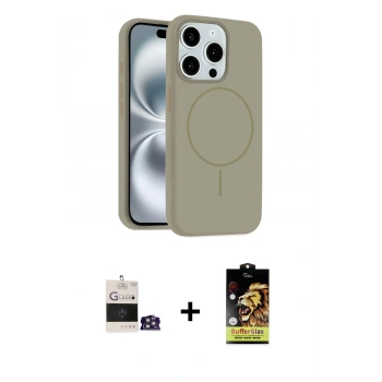 MARSİLYAN™- iPhone 14 Pro Max Kılıf Yankı Form Serisi - Siyah Buffer Cam Ekran Koruyucu + Bilvis Titan Kamera Lens - GS