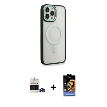 MARSİLYAN™- iPhone 14 Pro Max Kılıf Yankı Işık Özel Seri - Siyah Buffer Hayalet Cam Ekran Koruyucu + Bilvis Titan Kamera Lens - DNMR