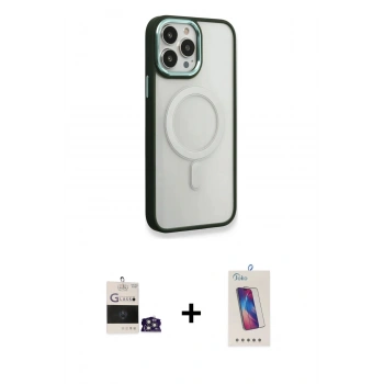 MARSİLYAN™- iPhone 14 Pro Max Kılıf Yankı Işık Özel Seri - Siyah Joko 5D Cam + Bilvis Titan Kamera Lens - GS
