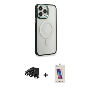 MARSİLYAN™- iPhone 14 Pro Max Kılıf Yankı Işık Özel Seri - Siyah Joko 5D Cam + Raze Metal Kamera Lens - GS