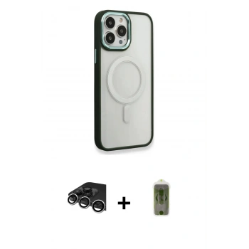 MARSİLYAN™- iPhone 14 Pro Max Kılıf Yankı Işık Özel Seri - Siyah Joko Magic 5D Hayalet Cam + Raze Metal Kamera Lens - GS