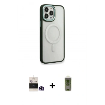 MARSİLYAN™- iPhone 14 Pro Max Kılıf Yankı Işık Özel Seri - Siyah Joko Magic 5D Hayalet Cam + Bilvis Titan Kamera Lens - SH
