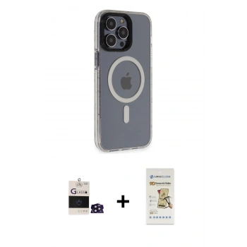 MARSİLYAN™- iPhone 14 Pro Max Kılıf Yankı Işık Prime - Siyah Mat Seramik Nano Ekran Koruyucu + Bilvis Titan Kamera Lens - DNMR