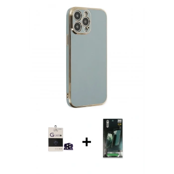MARSİLYAN™- iPhone 14 Pro Max Kılıf Yankı Serisi - Şeffaf 360 Full Body Arka Koruyucu + Bilvis Titan Kamera Lens - SH