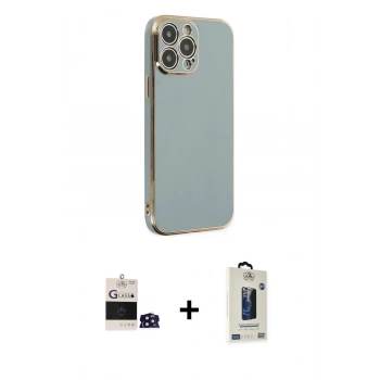 MARSİLYAN™- iPhone 14 Pro Max Kılıf Yankı Serisi - Siyah Bilvis Hayalet Cam Ekran Koruyucu + Bilvis Titan Kamera Lens - DNMR