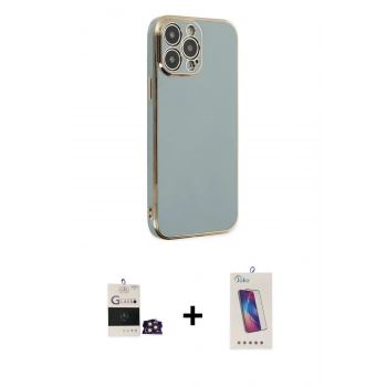 MARSİLYAN™- iPhone 14 Pro Max Kılıf Yankı Serisi - Siyah Joko 5D Cam + Bilvis Titan Kamera Lens - GD