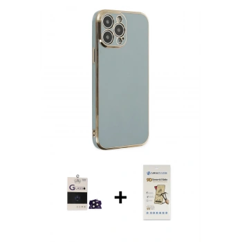MARSİLYAN™- iPhone 14 Pro Max Kılıf Yankı Serisi - Siyah Mat Seramik Nano Ekran Koruyucu + Bilvis Titan Kamera Lens - DNMR