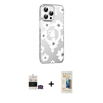 MARSİLYAN™- iPhone 14 Pro Max Kılıf Yörünge Işık Prime - Siyah 6D Mat Seramik Hayalet Nano Ekran Koruyucu + Bilvis Titan Kamera Lens - GD