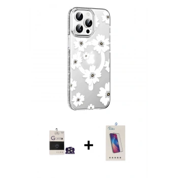 MARSİLYAN™- iPhone 14 Pro Max Kılıf Yörünge Işık Prime - Siyah Joko 5D Cam + Bilvis Titan Kamera Lens - GS