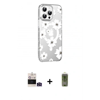 MARSİLYAN™- iPhone 14 Pro Max Kılıf Yörünge Işık Prime - Siyah Joko Magic 5D Hayalet Cam + Bilvis Titan Kamera Lens - DNMR