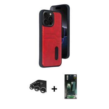 MARSİLYAN™- iPhone 14 Pro Max Kılıf Yörünge Işık Serisi - Şeffaf 360 Full Body Arka Koruyucu + Raze Metal Kamera Lens - GS