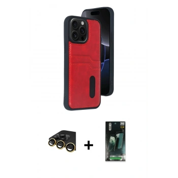 MARSİLYAN™- iPhone 14 Pro Max Kılıf Yörünge Işık Serisi - Şeffaf 360 Full Body Arka Koruyucu + Raze Metal Kamera Lens - GD