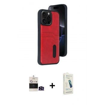 MARSİLYAN™- iPhone 14 Pro Max Kılıf Yörünge Işık Serisi - Şeffaf Pasifik Cam Ekran Koruyucu + Bilvis Titan Kamera Lens - SH