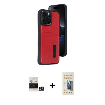 MARSİLYAN™- iPhone 14 Pro Max Kılıf Yörünge Işık Serisi - Siyah 6D Mat Seramik Hayalet Nano Ekran Koruyucu + Bilvis Titan Kamera Lens - GD