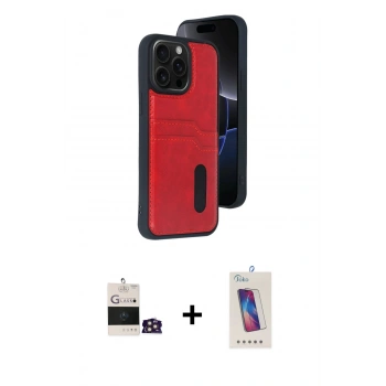 MARSİLYAN™- iPhone 14 Pro Max Kılıf Yörünge Işık Serisi - Siyah Joko 5D Cam + Bilvis Titan Kamera Lens - GD