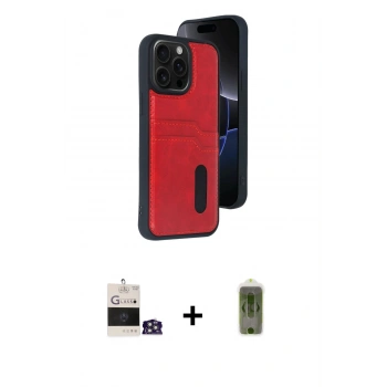 MARSİLYAN™- iPhone 14 Pro Max Kılıf Yörünge Işık Serisi - Siyah Joko Magic 5D Hayalet Cam + Bilvis Titan Kamera Lens - GS
