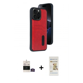 MARSİLYAN™- iPhone 14 Pro Max Kılıf Yörünge Işık Serisi - Siyah Mat Seramik Nano Ekran Koruyucu + Bilvis Titan Kamera Lens - GD