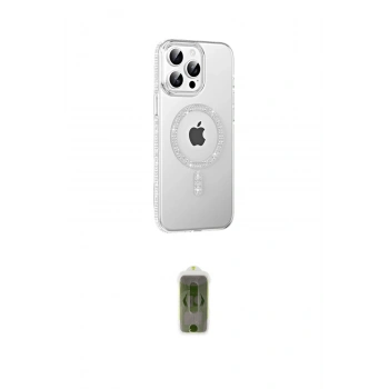 MARSİLYAN™- iPhone 14 Pro Max Kılıf Yörünge Koleksiyonu - Siyah Joko Magic 5D Hayalet Cam