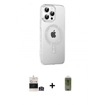 MARSİLYAN™- iPhone 14 Pro Max Kılıf Yörünge Koleksiyonu - Siyah Joko Magic 5D Hayalet Cam + Bilvis Titan Kamera Lens - GD