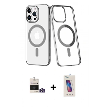 MARSİLYAN™- iPhone 14 Pro Max Kılıf Yörünge Minimal - Siyah Joko 5D Cam + Bilvis Titan Kamera Lens - GS