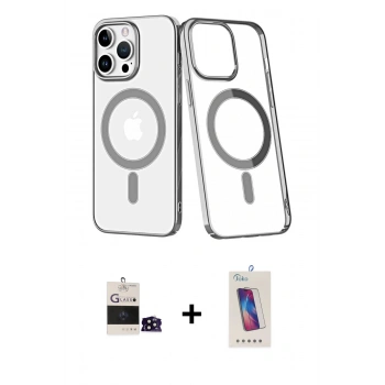 MARSİLYAN™- iPhone 14 Pro Max Kılıf Yörünge Minimal - Siyah Joko 5D Cam + Bilvis Titan Kamera Lens - SH