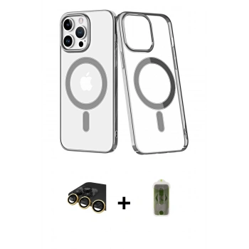 MARSİLYAN™- iPhone 14 Pro Max Kılıf Yörünge Minimal - Siyah Joko Magic 5D Hayalet Cam + Raze Metal Kamera Lens - GD