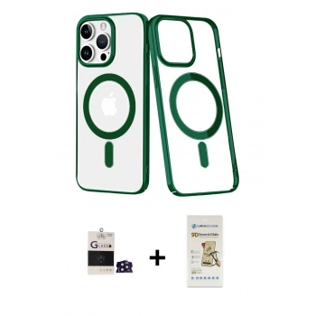 MARSİLYAN™- iPhone 14 Pro Max Kılıf Yörünge Minimal - Siyah Mat Seramik Nano Ekran Koruyucu + Bilvis Titan Kamera Lens - DNMR