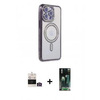 MARSİLYAN™- iPhone 14 Pro Max Kılıf Zirve Doku Prime - Şeffaf 360 Full Body Arka Koruyucu + Bilvis Titan Kamera Lens - GD