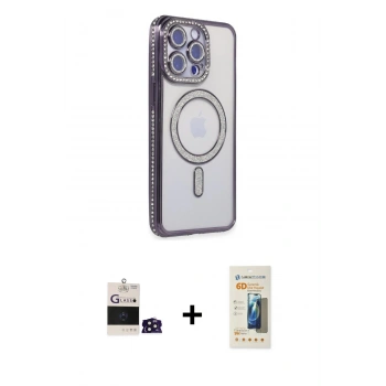 MARSİLYAN™- iPhone 14 Pro Max Kılıf Zirve Doku Prime - Siyah 6D Mat Seramik Hayalet Nano Ekran Koruyucu + Bilvis Titan Kamera Lens - DNMR