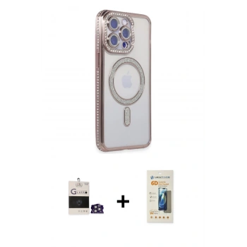 MARSİLYAN™- iPhone 14 Pro Max Kılıf Zirve Doku Prime - Siyah 6D Mat Seramik Hayalet Nano Ekran Koruyucu + Bilvis Titan Kamera Lens - GS