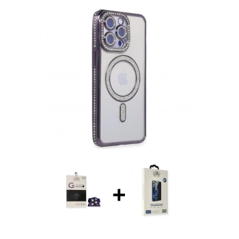 MARSİLYAN™- iPhone 14 Pro Max Kılıf Zirve Doku Prime - Siyah Bilvis Hayalet Cam Ekran Koruyucu + Bilvis Titan Kamera Lens - GS