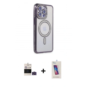 MARSİLYAN™- iPhone 14 Pro Max Kılıf Zirve Doku Prime - Siyah Joko 5D Cam + Bilvis Titan Kamera Lens - DNMR