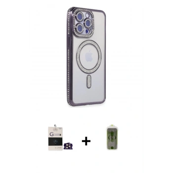 MARSİLYAN™- iPhone 14 Pro Max Kılıf Zirve Doku Prime - Siyah Joko Magic 5D Hayalet Cam + Bilvis Titan Kamera Lens - GD
