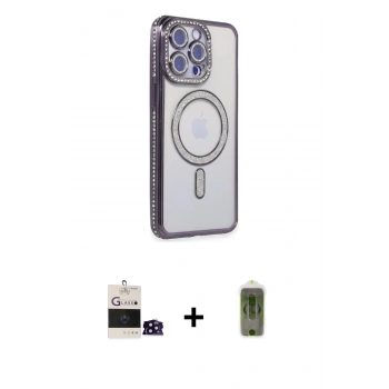 MARSİLYAN™- iPhone 14 Pro Max Kılıf Zirve Doku Prime - Siyah Joko Magic 5D Hayalet Cam + Bilvis Titan Kamera Lens - SH