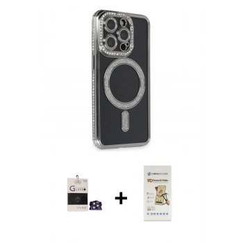MARSİLYAN™- iPhone 14 Pro Max Kılıf Zirve Doku Prime - Siyah Mat Seramik Nano Ekran Koruyucu + Bilvis Titan Kamera Lens - GS