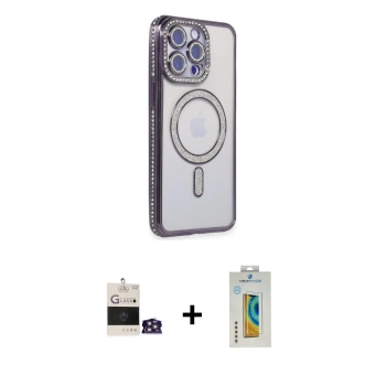 MARSİLYAN™- iPhone 14 Pro Max Kılıf Zirve Doku Prime - Siyah Polymer Nano Ekran Koruyucu + Bilvis Titan Kamera Lens - GS