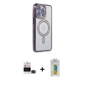MARSİLYAN™- iPhone 14 Pro Max Kılıf Zirve Doku Prime - Siyah Polymer Nano Ekran Koruyucu + Bilvis Titan Kamera Lens - DNMR