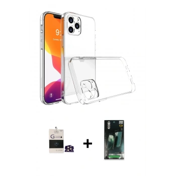 MARSİLYAN™- iPhone 14 Pro Max Kılıf Zirve Doku - Siyah 360 Mat Full Body Arka Koruyucu + Bilvis Titan Kamera Lens - GD