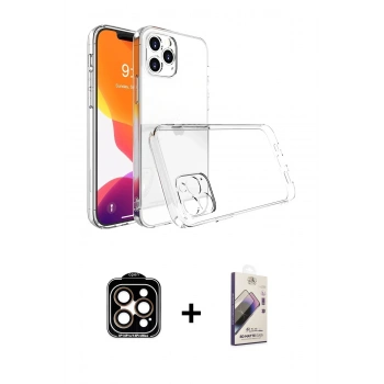 MARSİLYAN™- iPhone 14 Pro Max Kılıf Zirve Doku - Siyah Bilvis 3D Mat Cam Ekran Koruyucu + PVD Metal Kamera Lens - TU