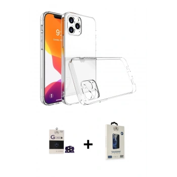 MARSİLYAN™- iPhone 14 Pro Max Kılıf Zirve Doku - Siyah Bilvis Hayalet Cam Ekran Koruyucu + Bilvis Titan Kamera Lens - DNMR