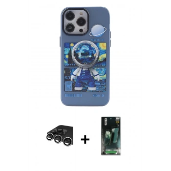 MARSİLYAN™- iPhone 14 Pro Max Kılıf Zirve Form Özel Seri - Şeffaf 360 Full Body Arka Koruyucu + Raze Metal Kamera Lens - GS