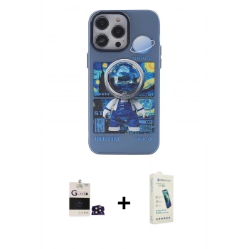 MARSİLYAN™- iPhone 14 Pro Max Kılıf Zirve Form Özel Seri - Şeffaf Pasifik Cam Ekran Koruyucu + Bilvis Titan Kamera Lens - DNMR
