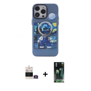 MARSİLYAN™- iPhone 14 Pro Max Kılıf Zirve Form Özel Seri - Siyah 360 Mat Full Body Arka Koruyucu + Bilvis Titan Kamera Lens - GD