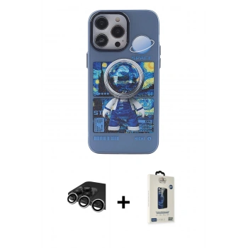MARSİLYAN™- iPhone 14 Pro Max Kılıf Zirve Form Özel Seri - Siyah Bilvis Hayalet Cam Ekran Koruyucu + Raze Metal Kamera Lens - GS