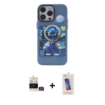 MARSİLYAN™- iPhone 14 Pro Max Kılıf Zirve Form Özel Seri - Siyah Joko 5D Cam + Bilvis Titan Kamera Lens - GD