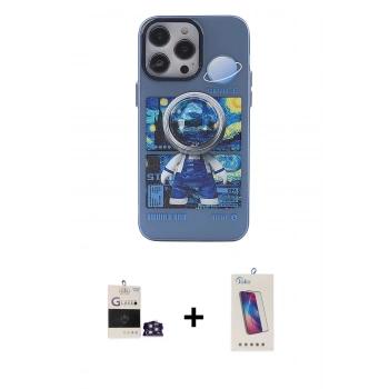 MARSİLYAN™- iPhone 14 Pro Max Kılıf Zirve Form Özel Seri - Siyah Joko 5D Cam + Bilvis Titan Kamera Lens - GS