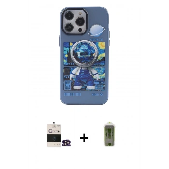 MARSİLYAN™- iPhone 14 Pro Max Kılıf Zirve Form Özel Seri - Siyah Joko Magic 5D Hayalet Cam + Bilvis Titan Kamera Lens - GD