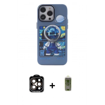 MARSİLYAN™- iPhone 14 Pro Max Kılıf Zirve Form Özel Seri - Siyah Joko Magic 5D Hayalet Cam + PVD Metal Kamera Lens - TU